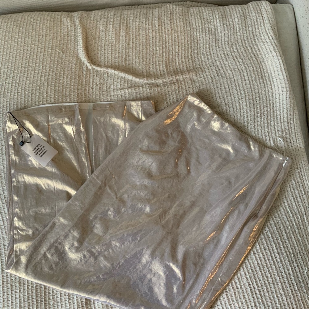Revolve x superdown pearl maxi skirt holographic silver shimmer dress - Picture 6 of 10